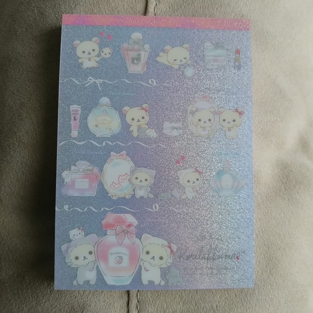 San-X Korilakkuma in the Mirror medium memo pad - Silver